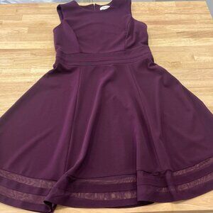 Calvin Klein Dress, Size 10, Plum